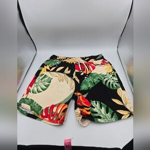 Beachy Cool Colorful Good Vibes Tropical Drawstring Shorts - Medium (unisex)